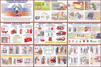 ПВ04 Умей действовать при пожаре (бумага, А3, 9 листов) - Плакаты - Пожарная безопасность - Магазин охраны труда и техники безопасности stroiplakat.ru
